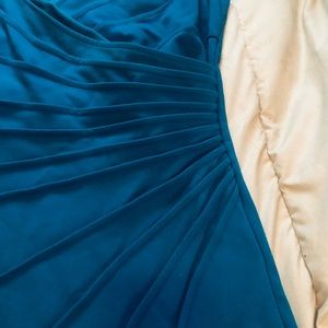 Le Chateau Blue sleeveless dress great for work or a night out.
